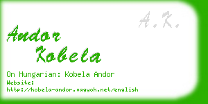 andor kobela business card